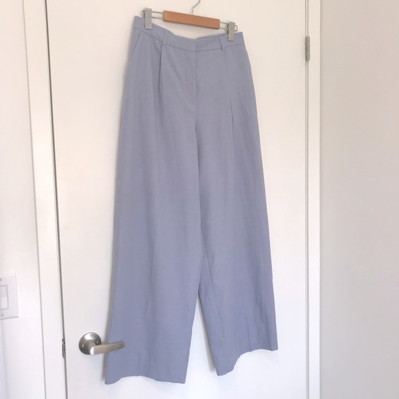 H&M Pants - H&M Light Blue Hight Waist Wide Leg Trousers